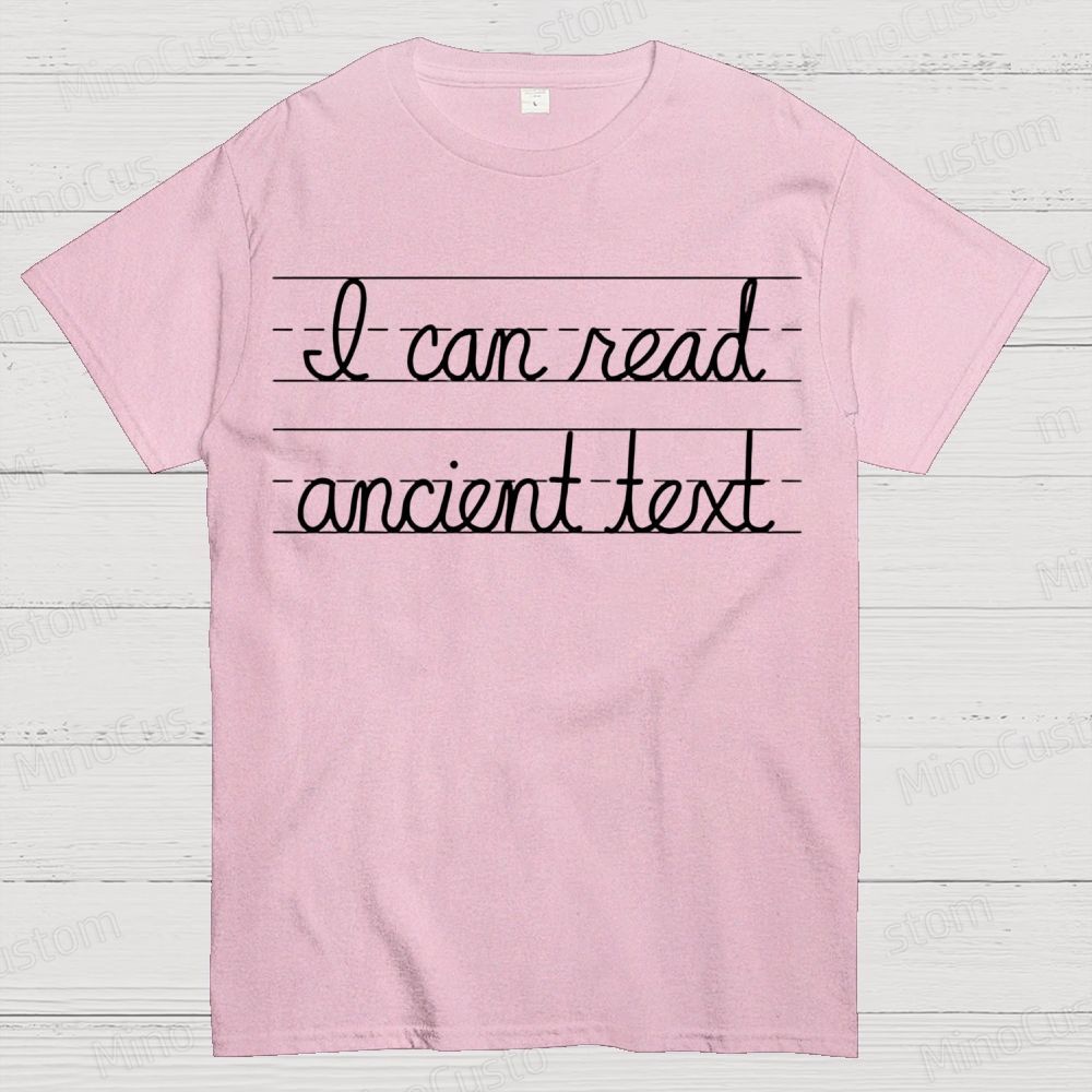 Ancient Text Cotton T-shirt 