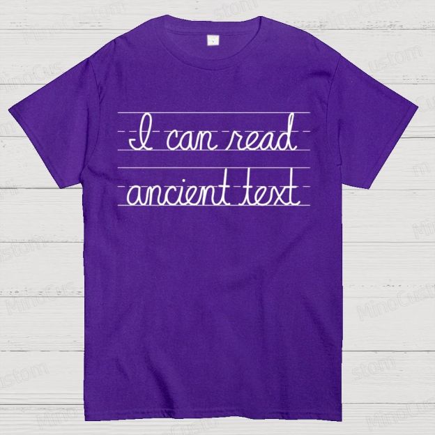 Ancient Text Cotton T-shirt 