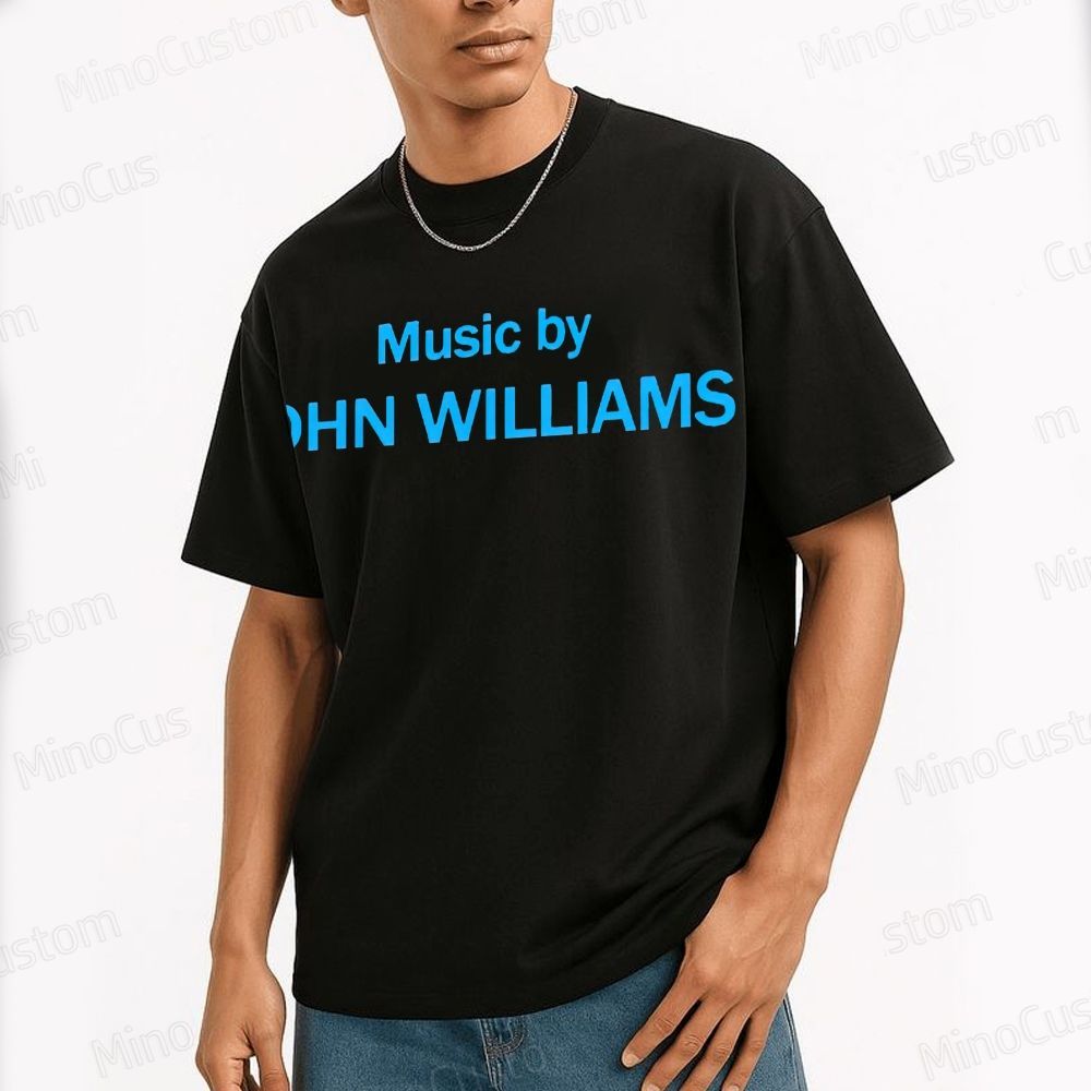 Music by John Williams Geek Cotton T-shirt 
