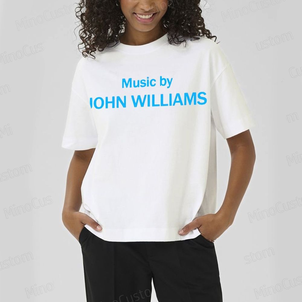 Music by John Williams Geek Cotton T-shirt 