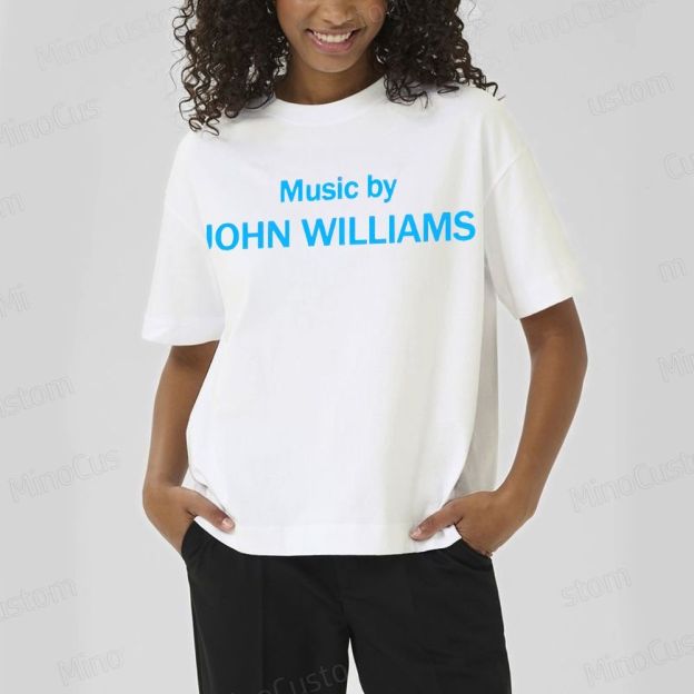 Music by John Williams Geek Cotton T-shirt 