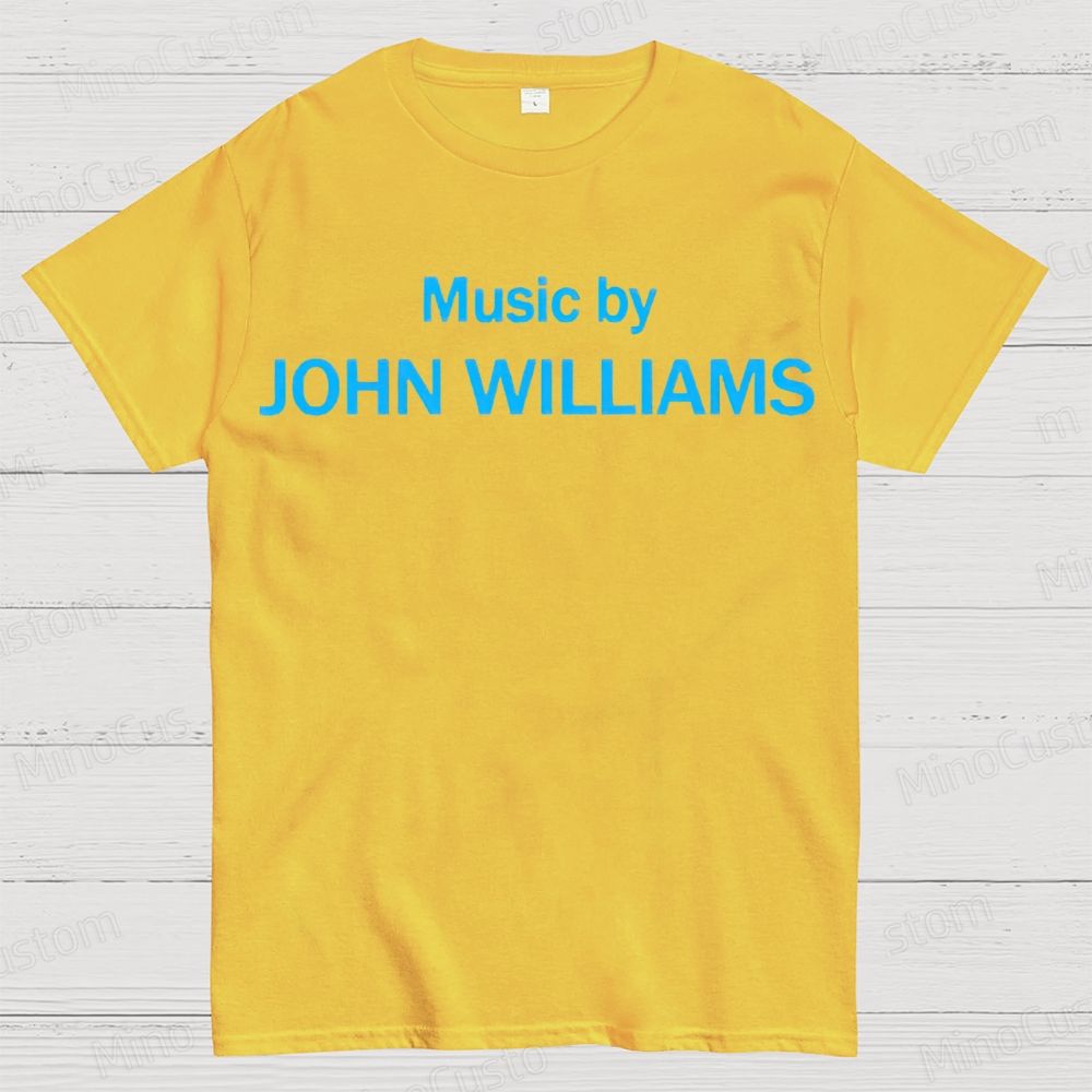 Music by John Williams Geek Cotton T-shirt 