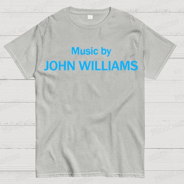 Music by John Williams Geek Cotton T-shirt 