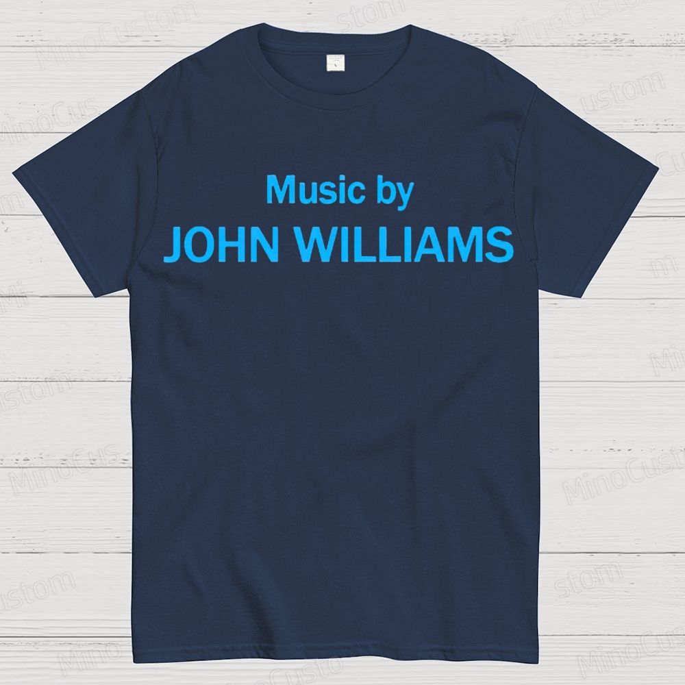 Music by John Williams Geek Cotton T-shirt 