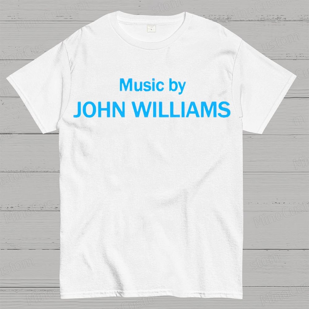 Music by John Williams Geek Cotton T-shirt 