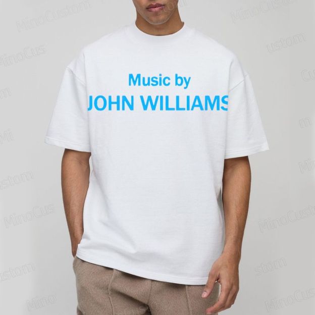 Music by John Williams Geek Cotton T-shirt 