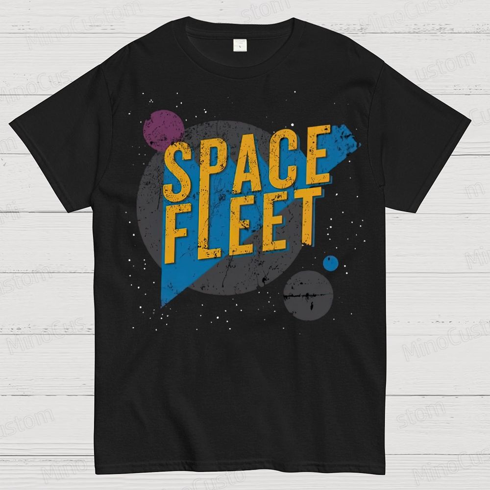 Space Fleet Geek Cotton T-shirt 