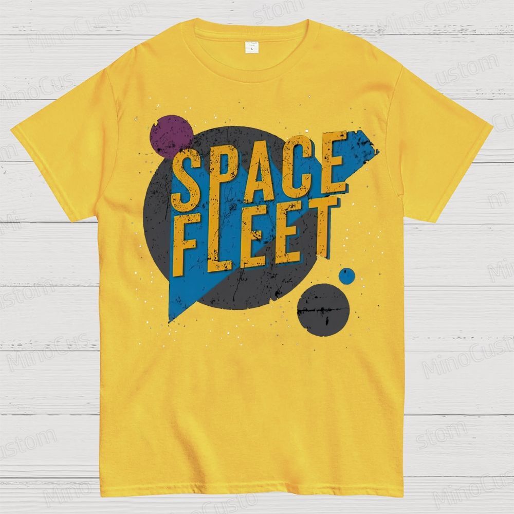 Space Fleet Geek Cotton T-shirt 