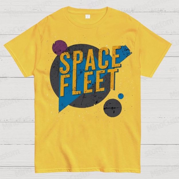 Space Fleet Geek Cotton T-shirt 