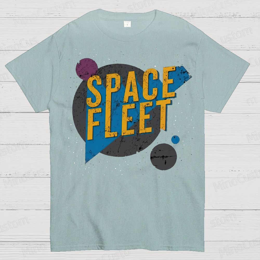 Space Fleet Geek Cotton T-shirt 