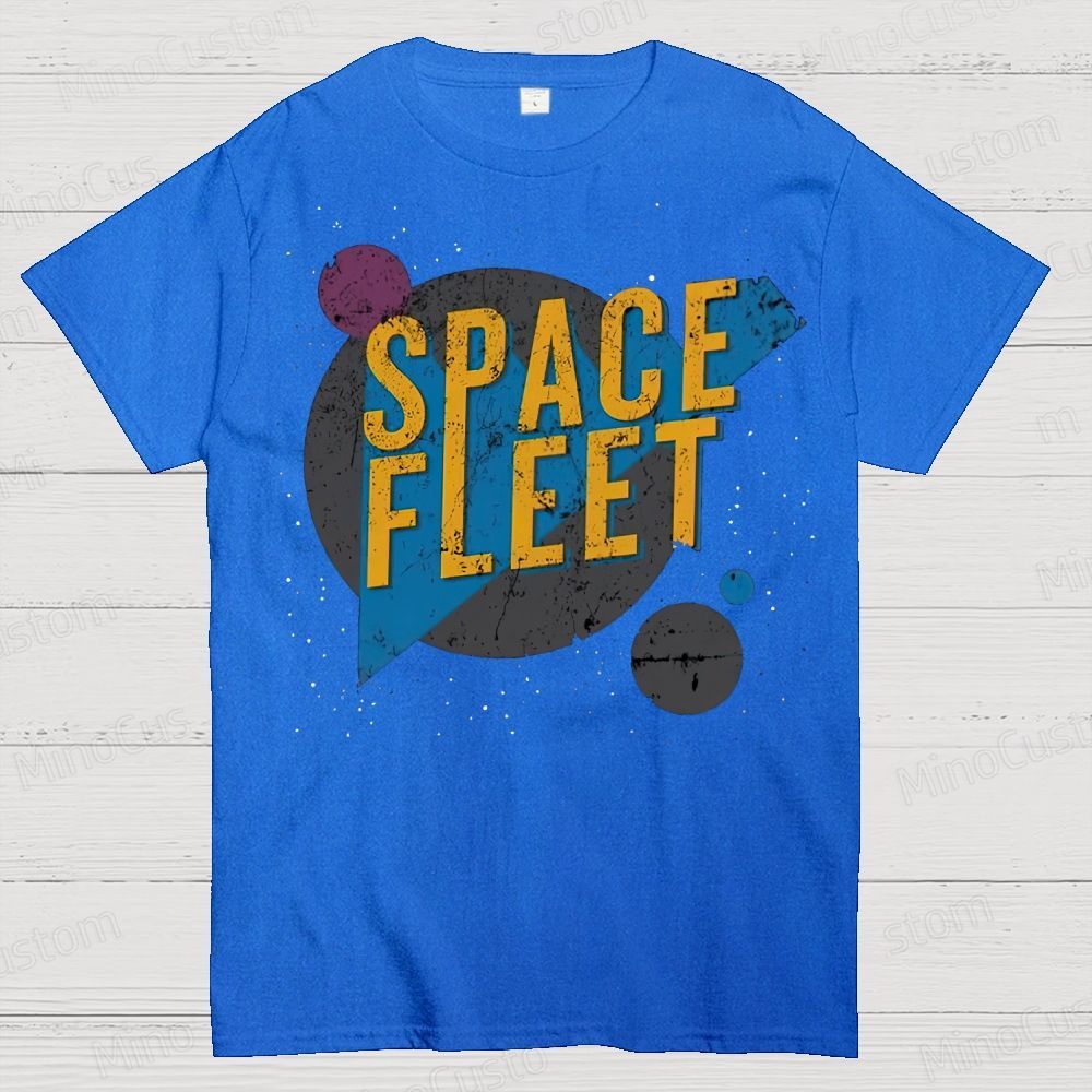 Space Fleet Geek Cotton T-shirt 