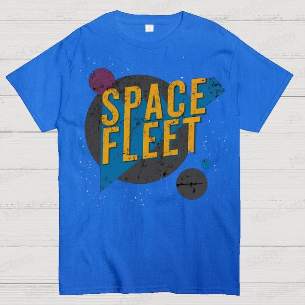 Space Fleet Geek Cotton T-shirt 
