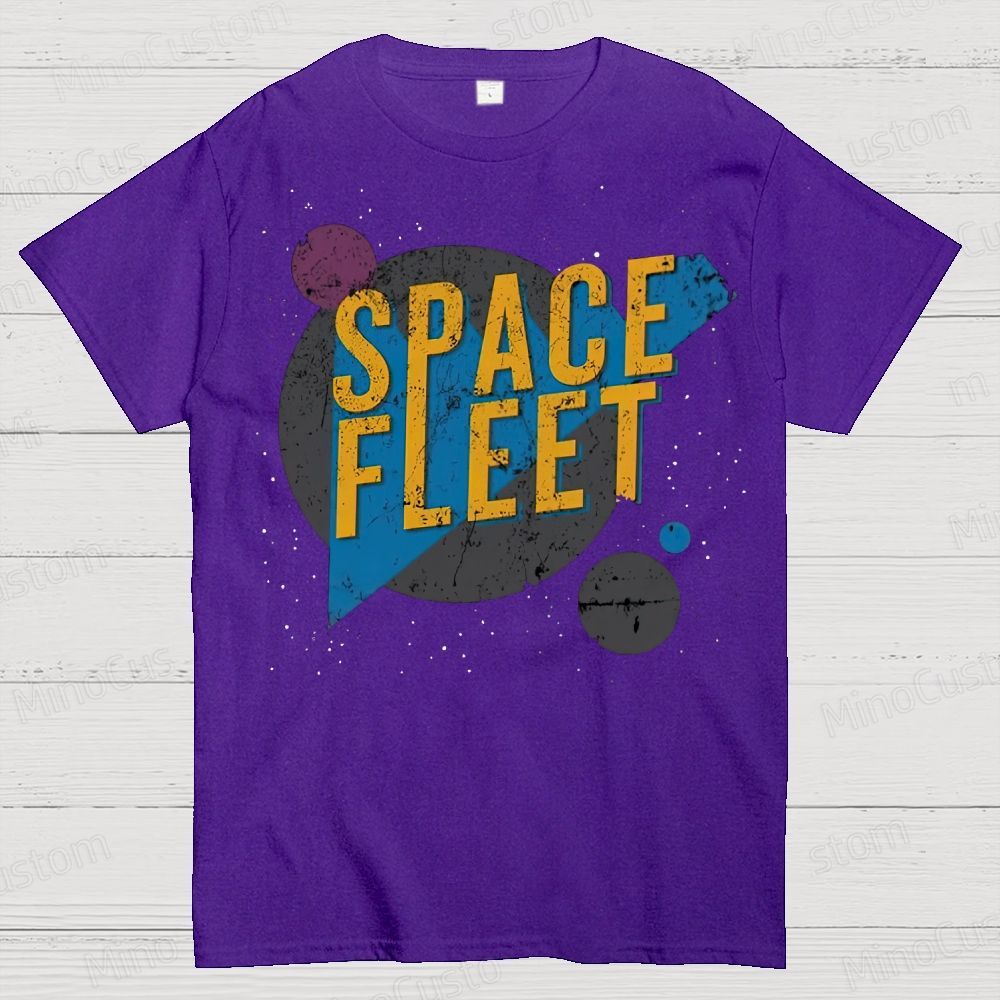 Space Fleet Geek Cotton T-shirt 