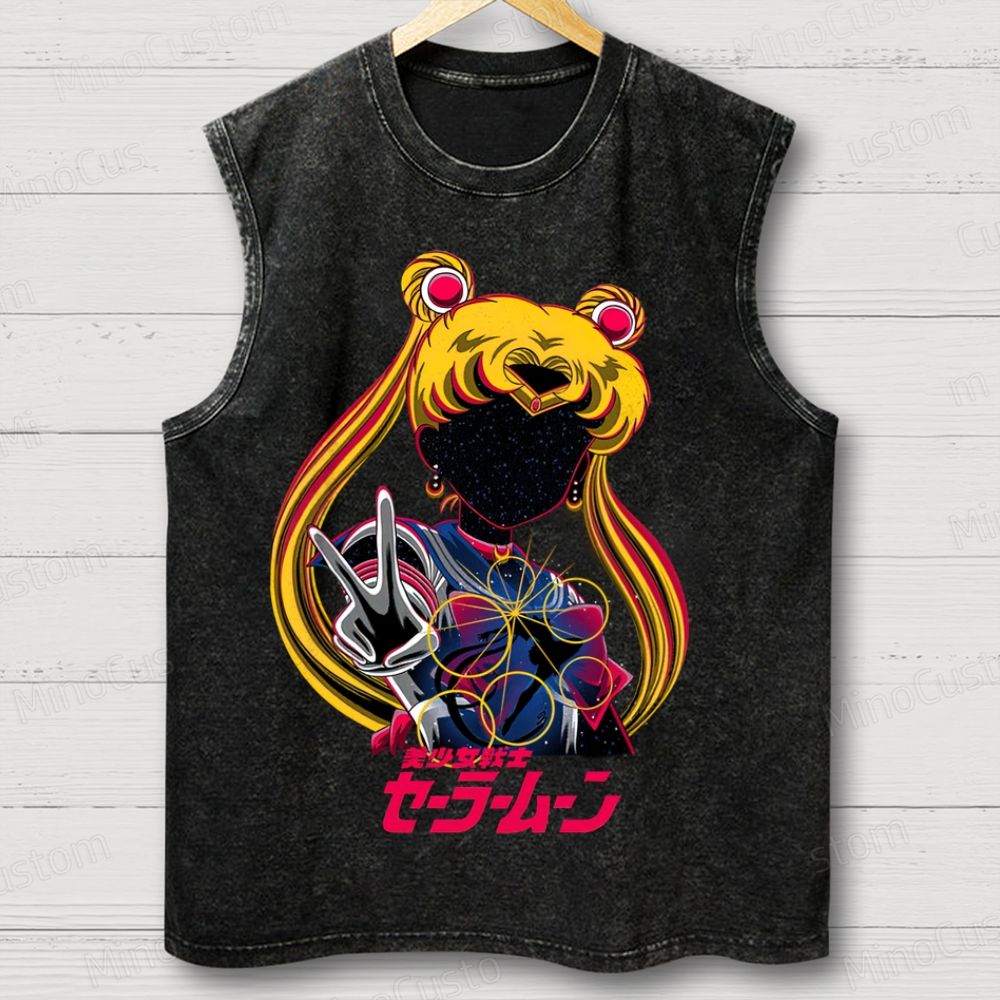 Moon Princess Galaxy Washed Tank Top 