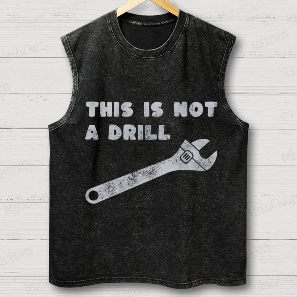 This Is Nota Drill Washed Tank Top