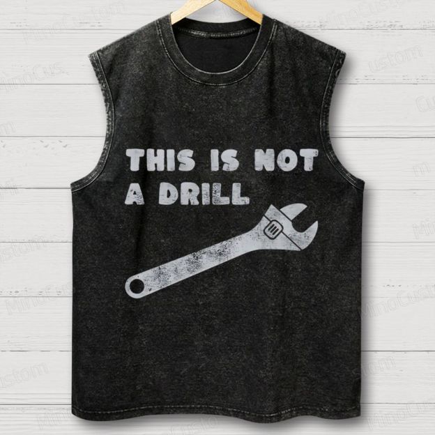 This Is Nota Drill Washed Tank Top