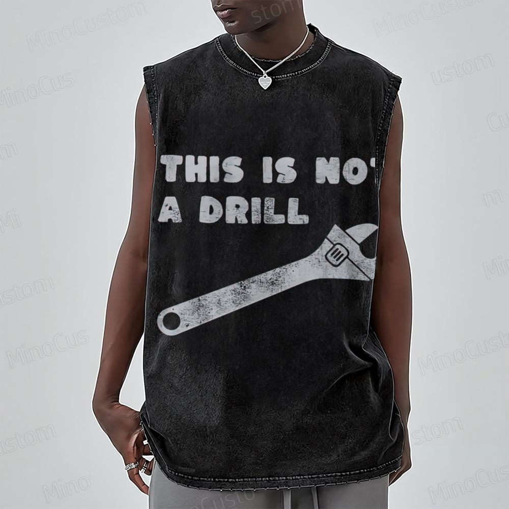 This Is Nota Drill Washed Tank Top