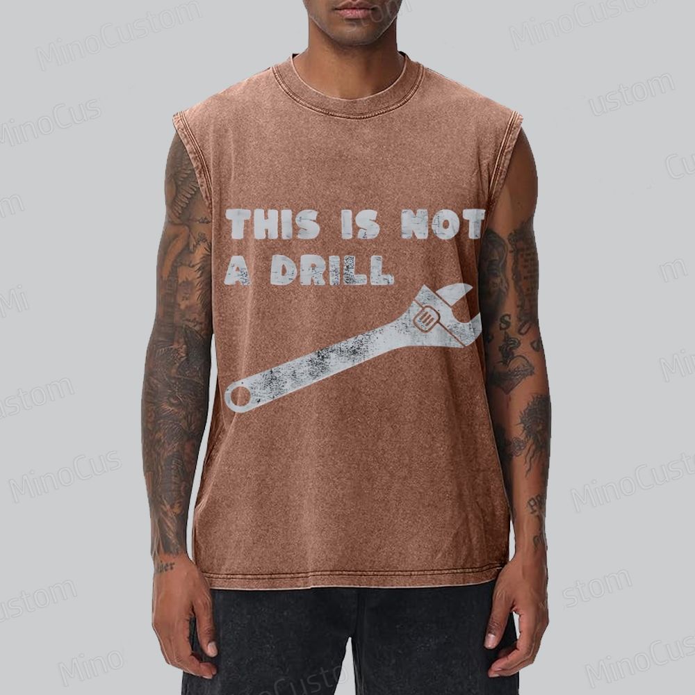This Is Nota Drill Washed Tank Top