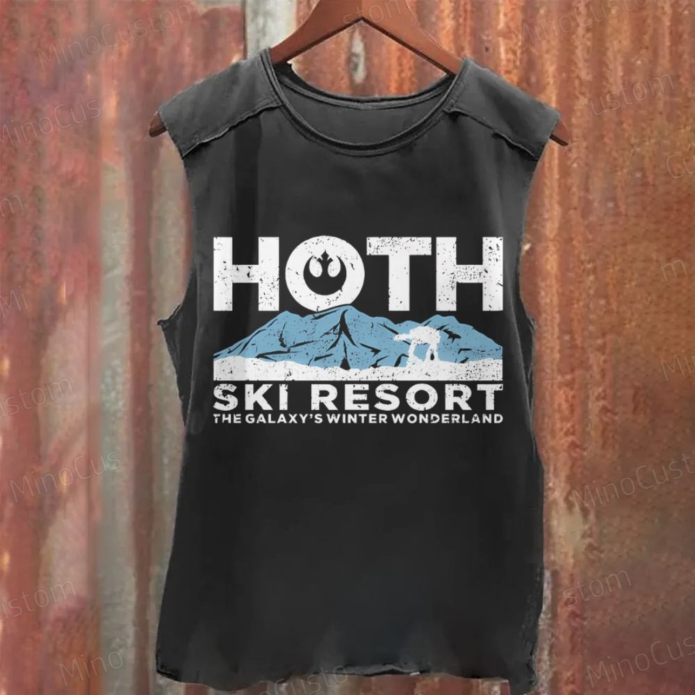 Hoth Ski Resort Geek Washed Tank Top