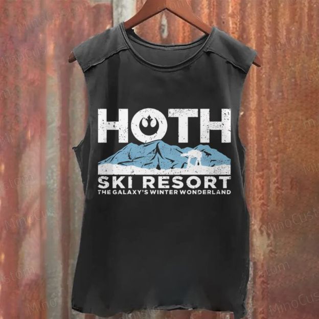 Hoth Ski Resort Geek Washed Tank Top 