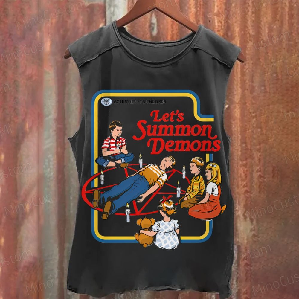Let's Summon Demons Washed Tank Top 