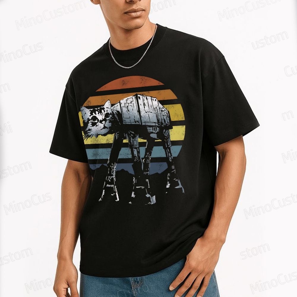 Robot Cat Cotton T-shirt 