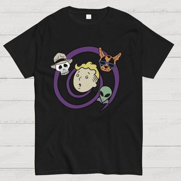 Fallout - Inspired Character Spiral Graphic T - Shirt