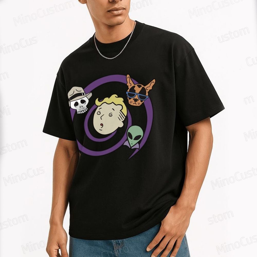 Fallout - Inspired Character Spiral Graphic T - Shirt