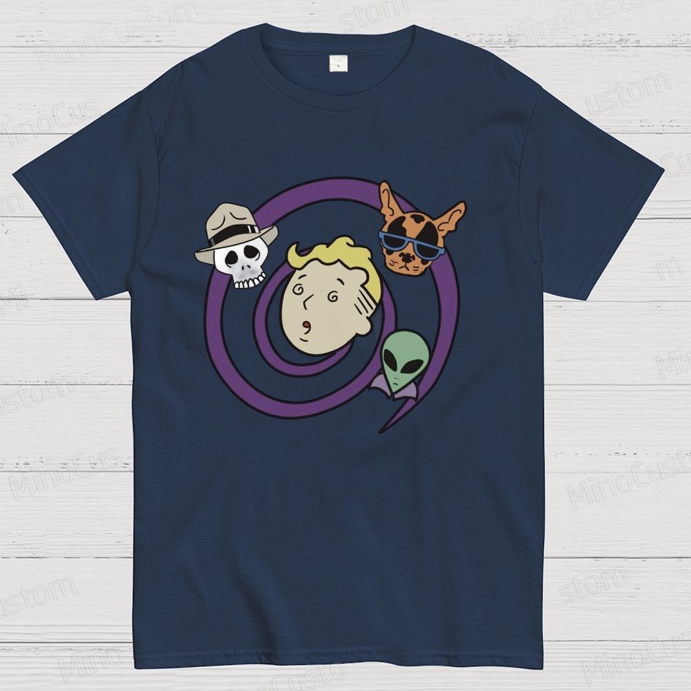 Fallout - Inspired Character Spiral Graphic T - Shirt