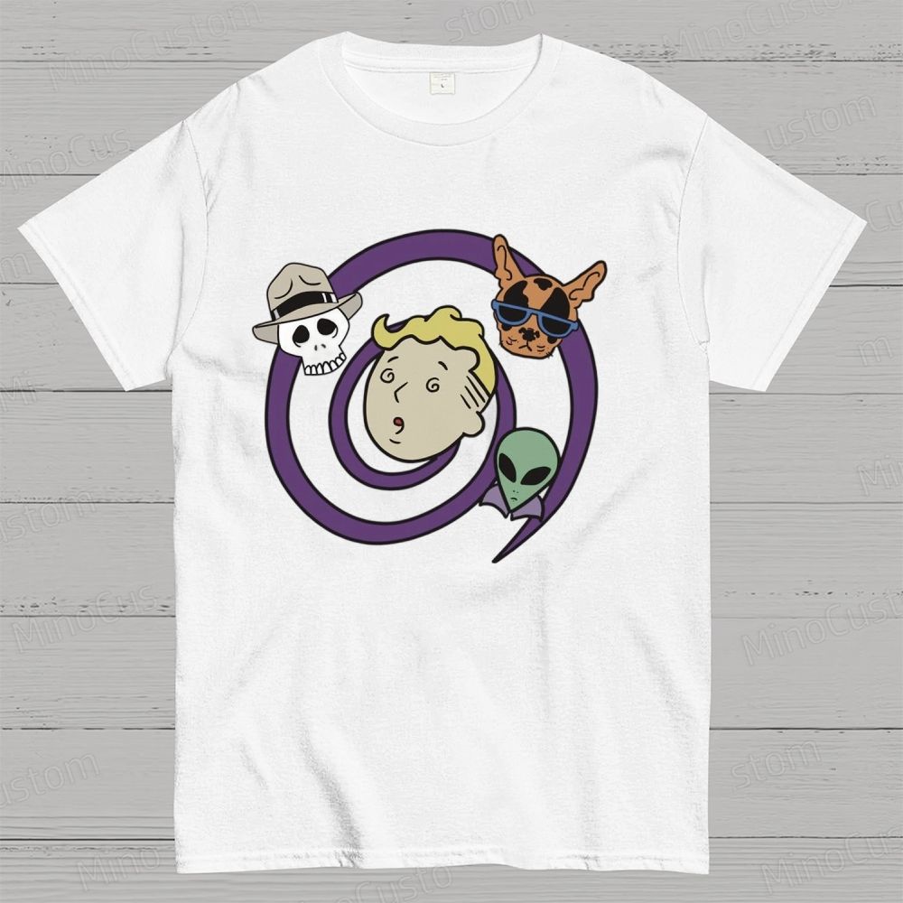 Fallout - Inspired Character Spiral Graphic T - Shirt