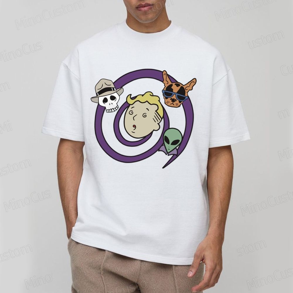 Fallout - Inspired Character Spiral Graphic T - Shirt