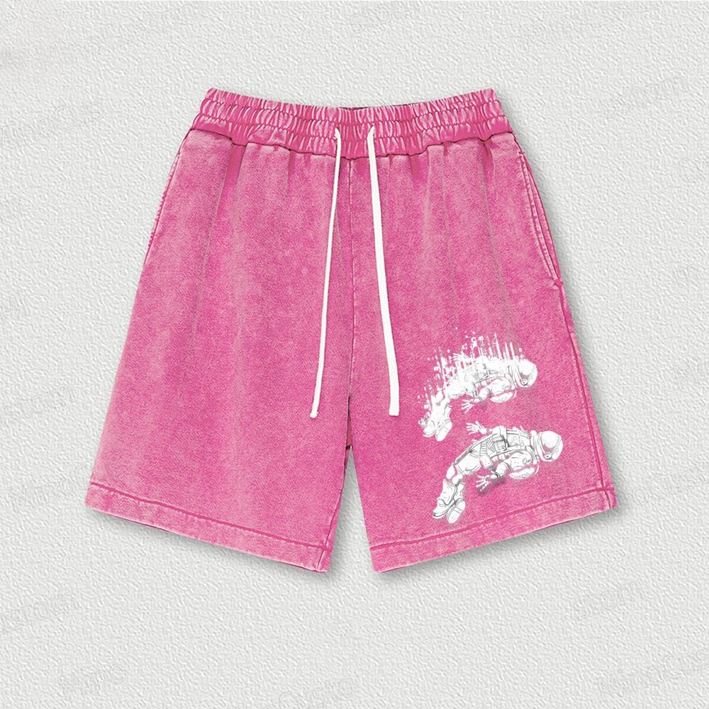 Astronaut Lost In Space Washed Vintage Shorts