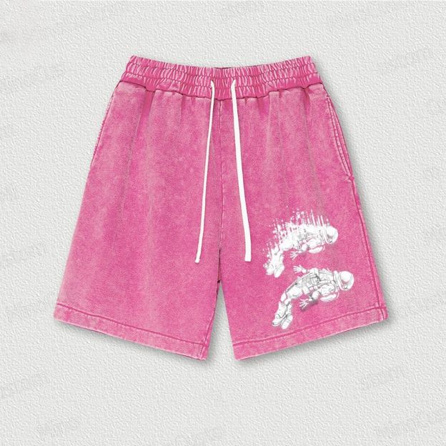 Astronaut Lost In Space Washed Vintage Shorts