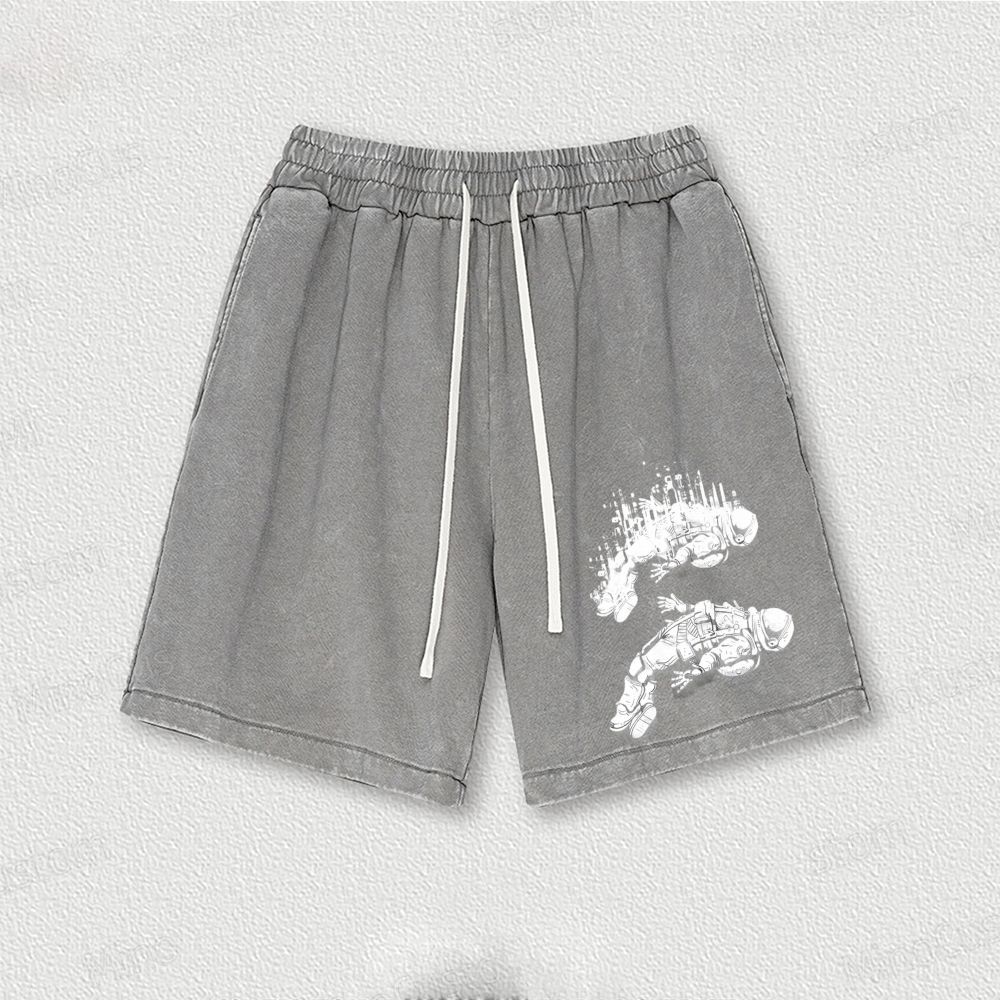 Astronaut Lost In Space Washed Vintage Shorts