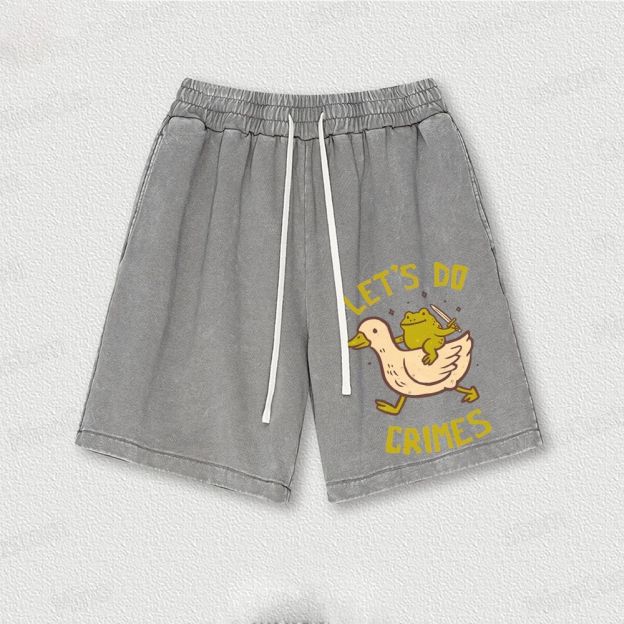 Let's do Crimes Geek Washed Vintage Shorts 