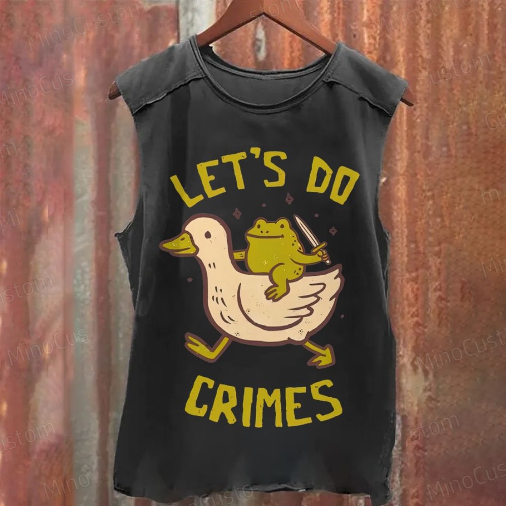 Let's do Crimes Geek Washed Tank Top