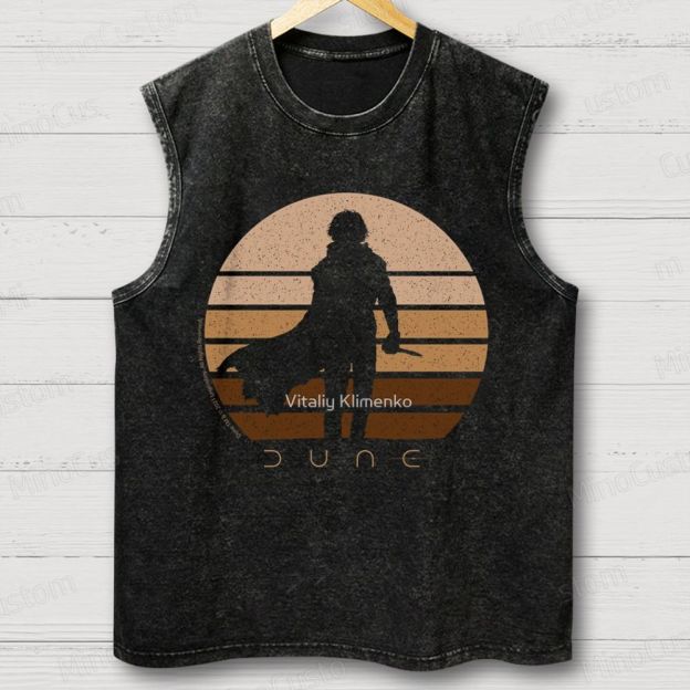 Vintage Washed Dune Silhouette Tank Top