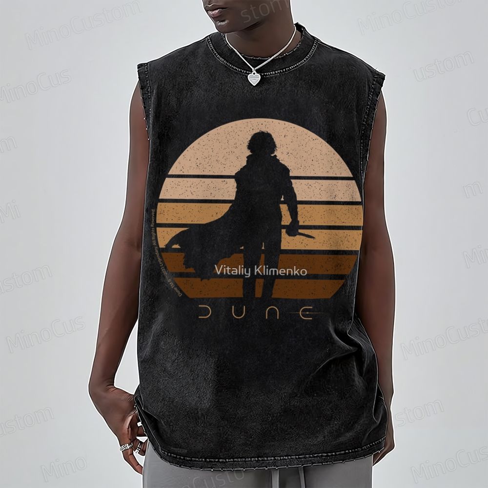 Vintage Washed Dune Silhouette Tank Top
