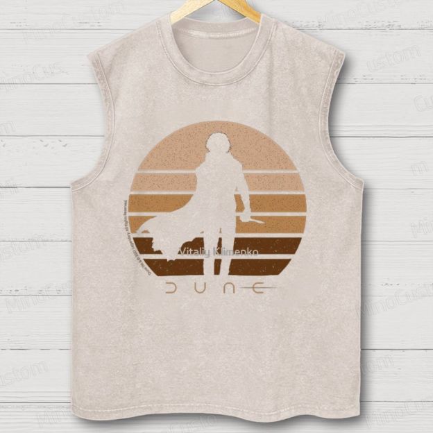 Vintage Washed Dune Silhouette Tank Top