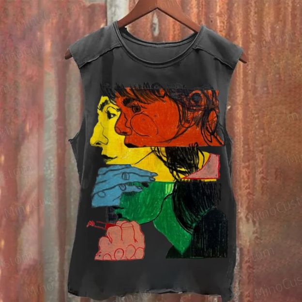 Abstract Color - Block Portrait Tank Top