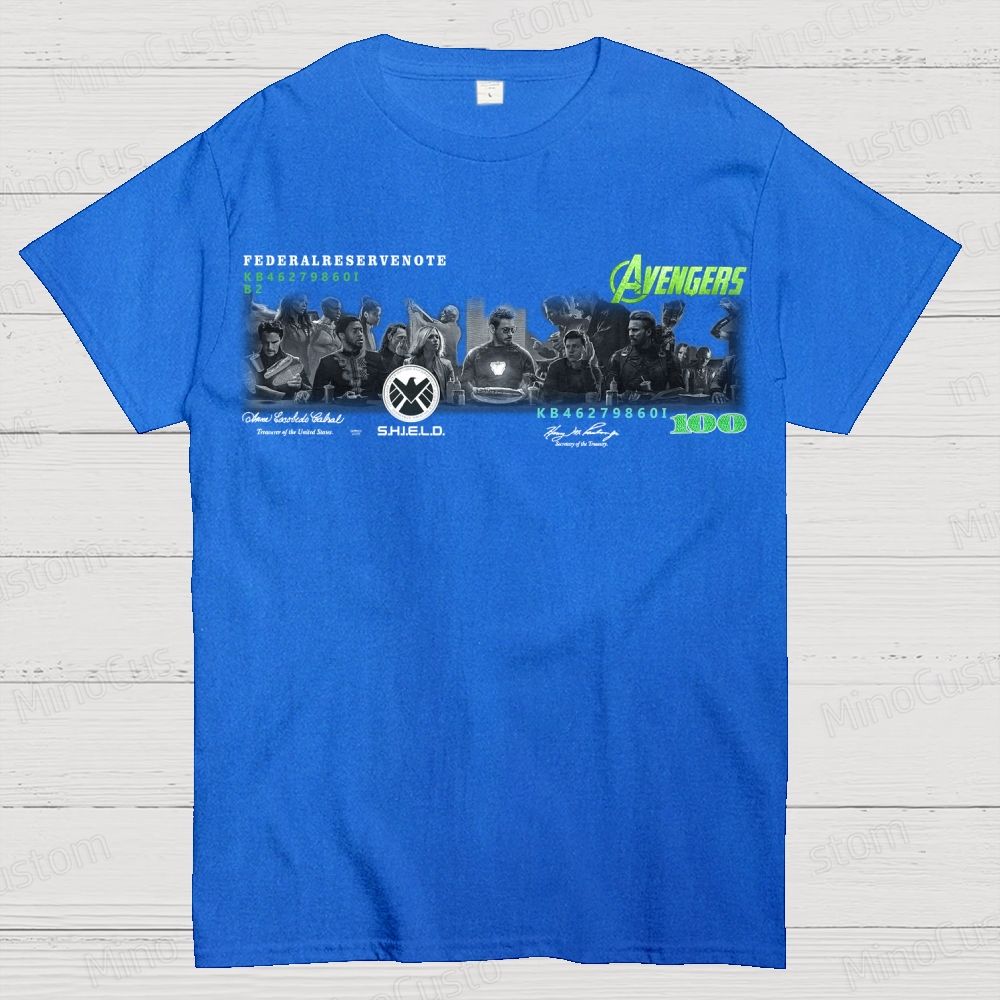 Marvel Avengers T-shirt lron Man Last Supper Cotton T-shirt