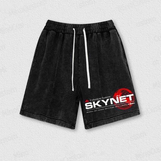 Cyberdyne Systems Skynet Washed Vintage Shorts 