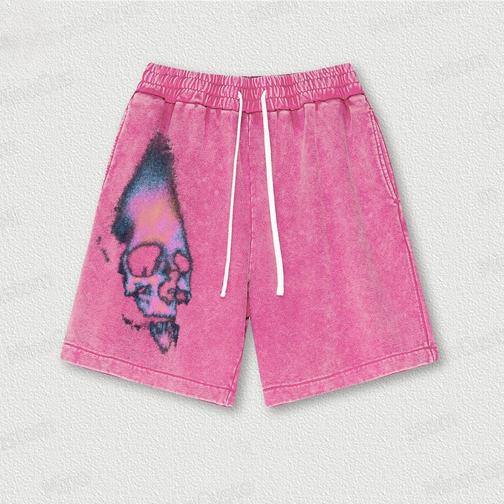 Skull Washed Vintage Shorts 