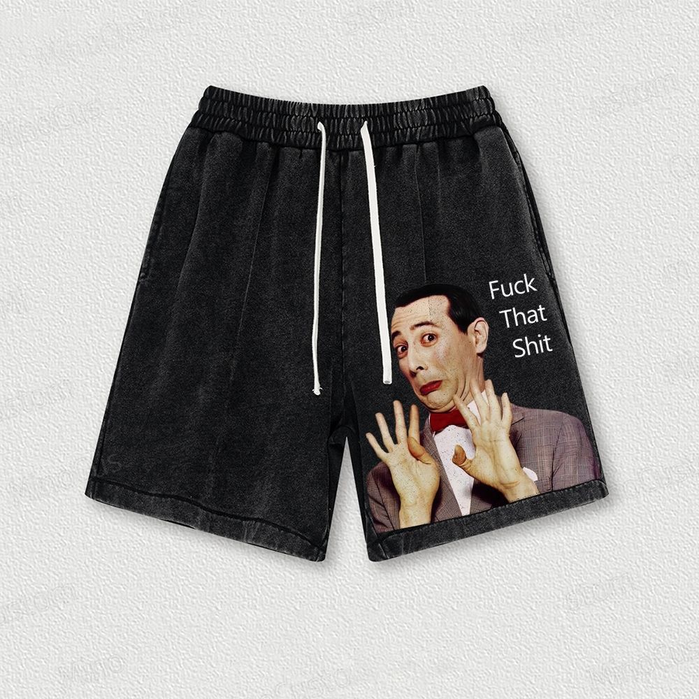 Fuck That Shit Washed Vintage Shorts 