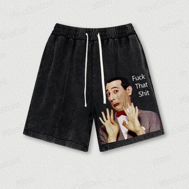 Fuck That Shit Washed Vintage Shorts 