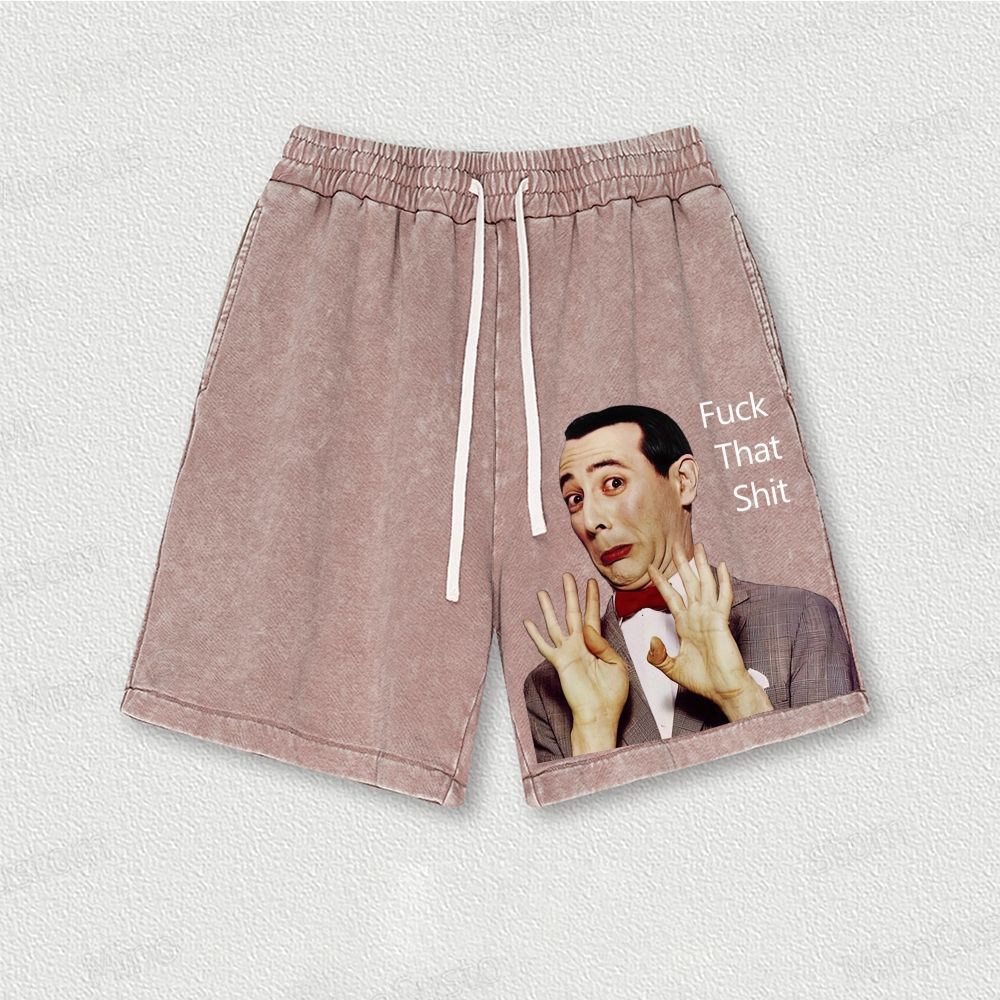 Fuck That Shit Washed Vintage Shorts 