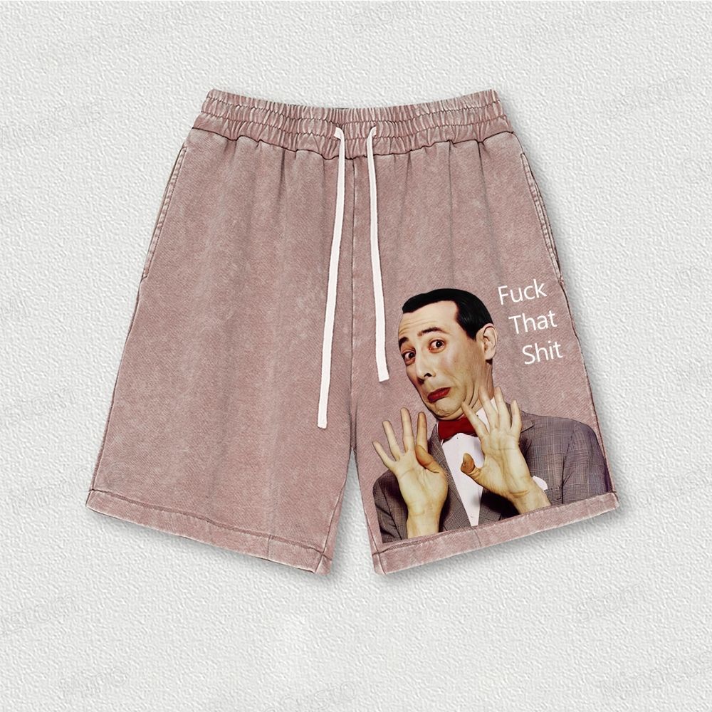 Fuck That Shit Washed Vintage Shorts 