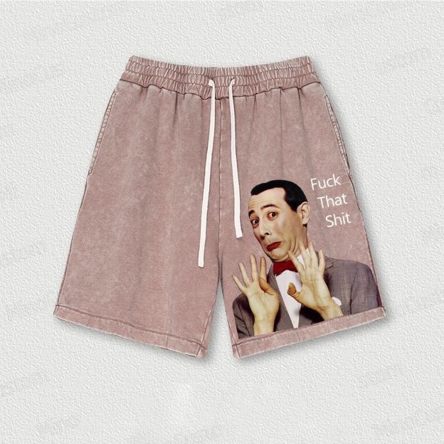 Fuck That Shit Washed Vintage Shorts 