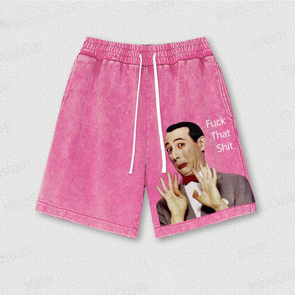 Fuck That Shit Washed Vintage Shorts 