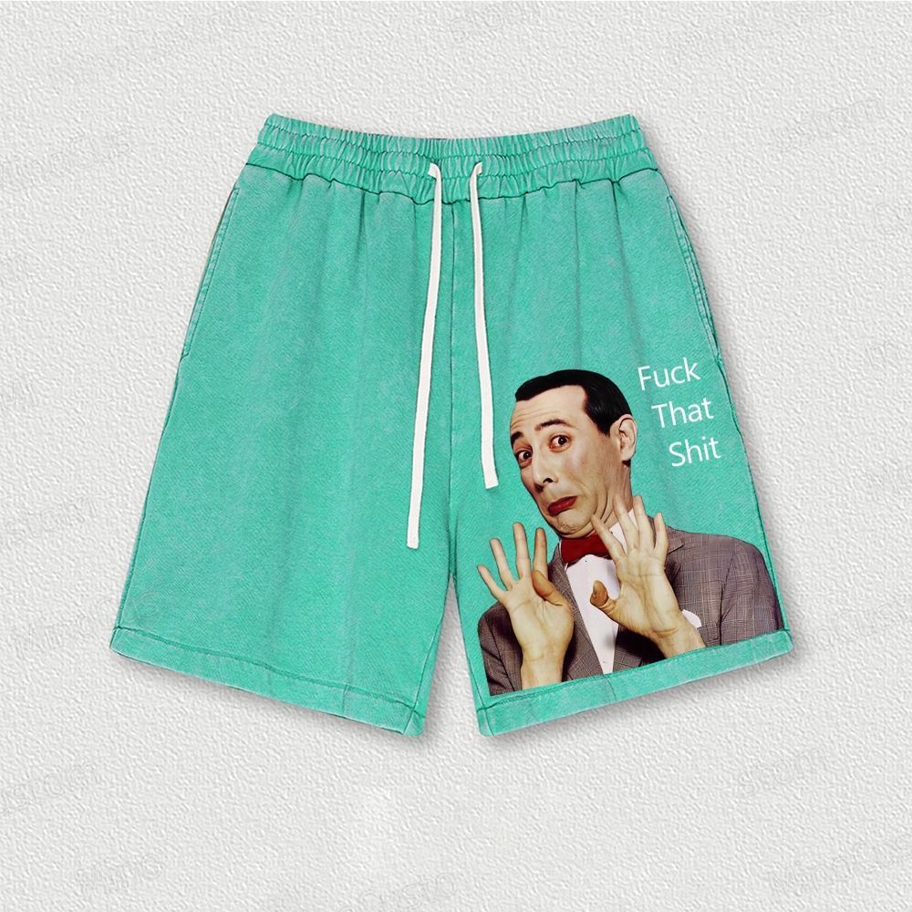 Fuck That Shit Washed Vintage Shorts 